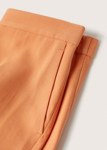MANGO Regular Pleated Pants 'Tempo' in Orange