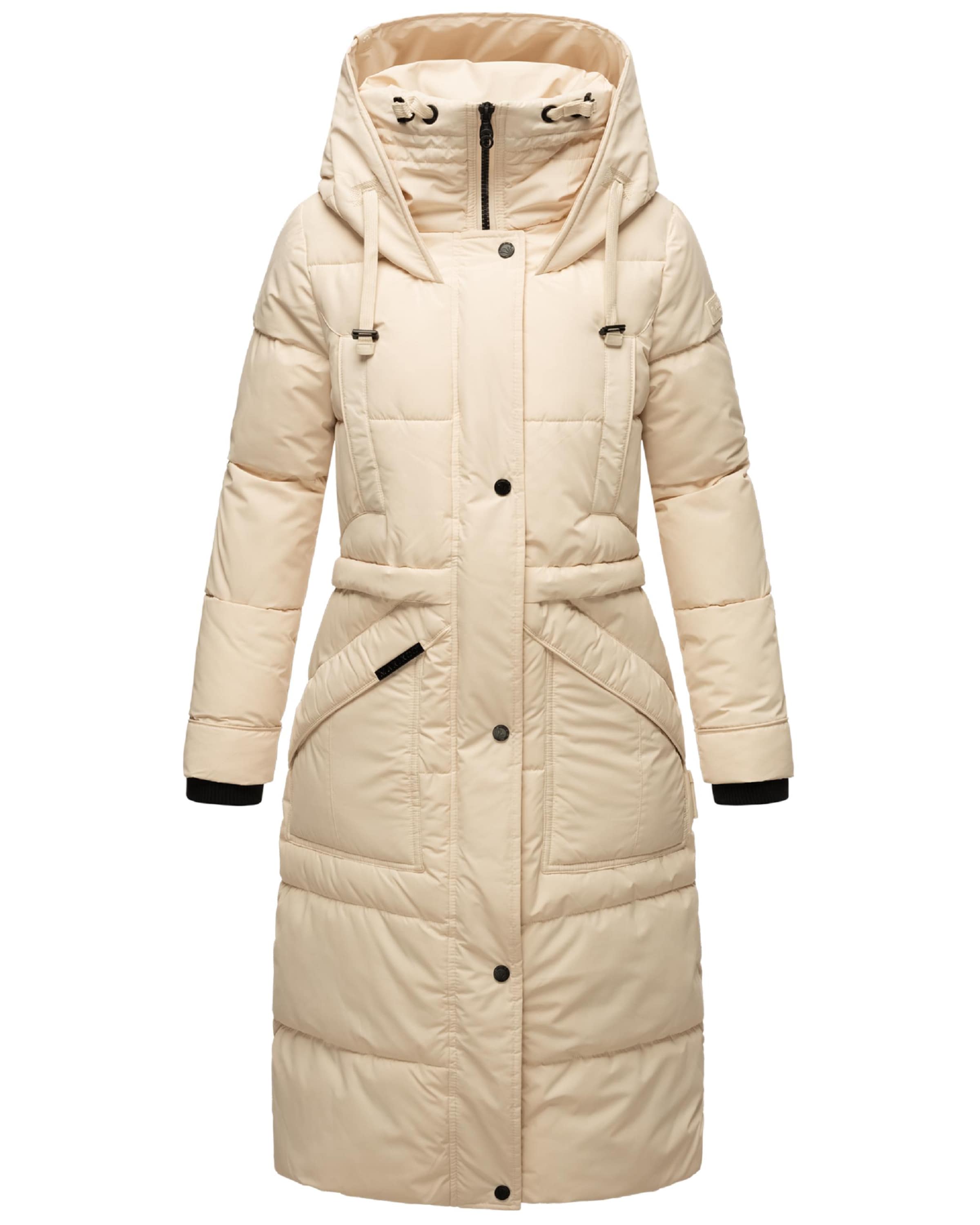 MARIKOO Winter coat 'Ayumii' in Beige: front