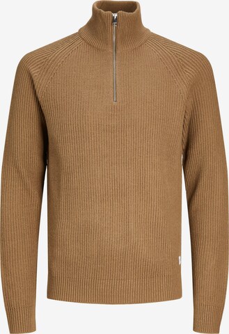 JACK & JONES Pullover 'Pannel' in Braun: predná strana