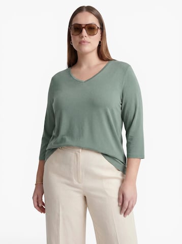 ONLY Carmakoma Majica 'CARLina' | zelena barva: sprednja stran