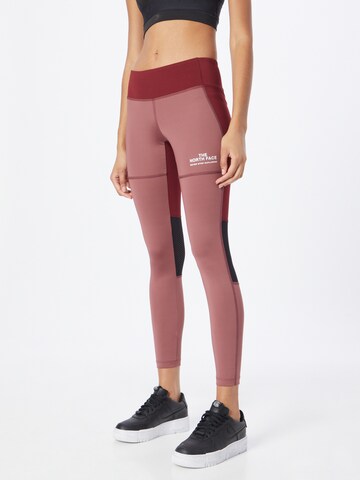 Skinny Pantalon de sport THE NORTH FACE en rouge : devant