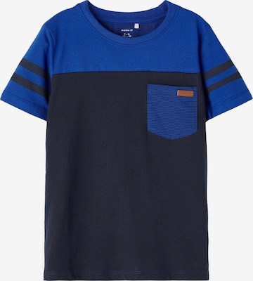 T-Shirt 'Lackschool' NAME IT en bleu : devant