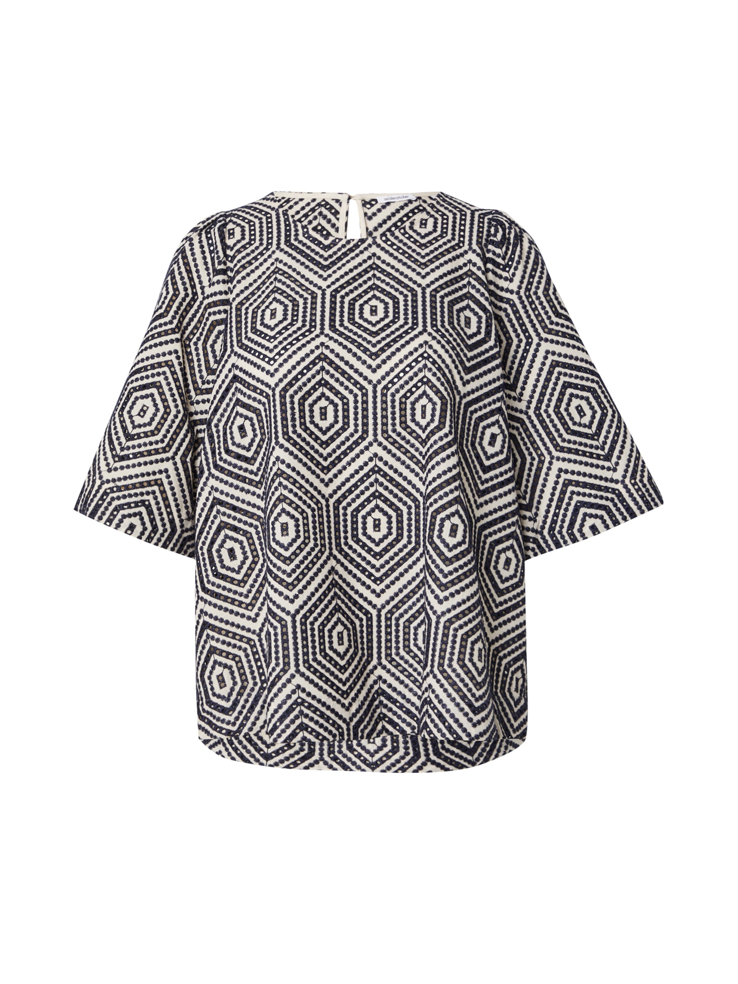 SEIDENSTICKER Blus 'Schwarze Rose' i svart: framsida