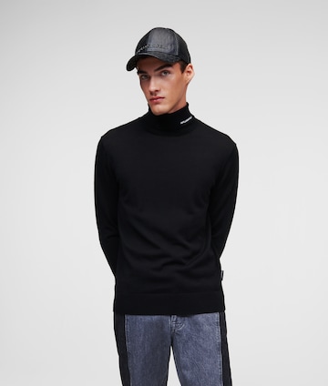 Karl Lagerfeld Пуловер 'Merino ' в черно: отпред