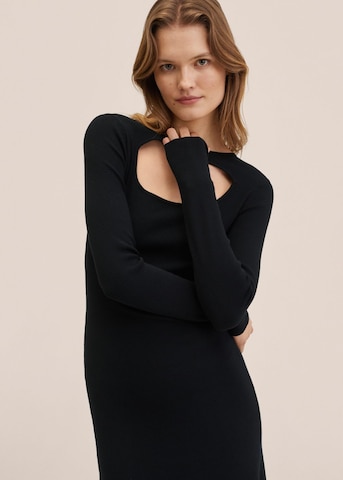 MANGO Плетена рокля 'Window' в черно