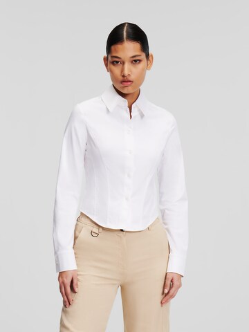 Camicia da donna di Karl Lagerfeld in bianco: frontale
