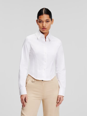 Karl Lagerfeld Blouse in Wit: voorkant