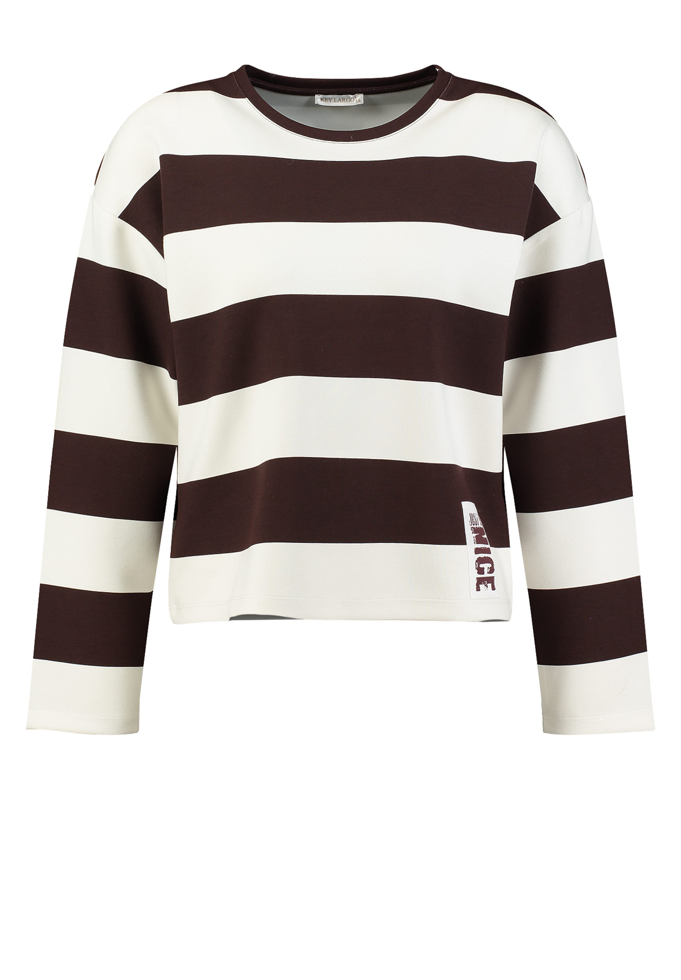 Key Largo Sweatshirt ' HAMPTON ' i brun: framsida