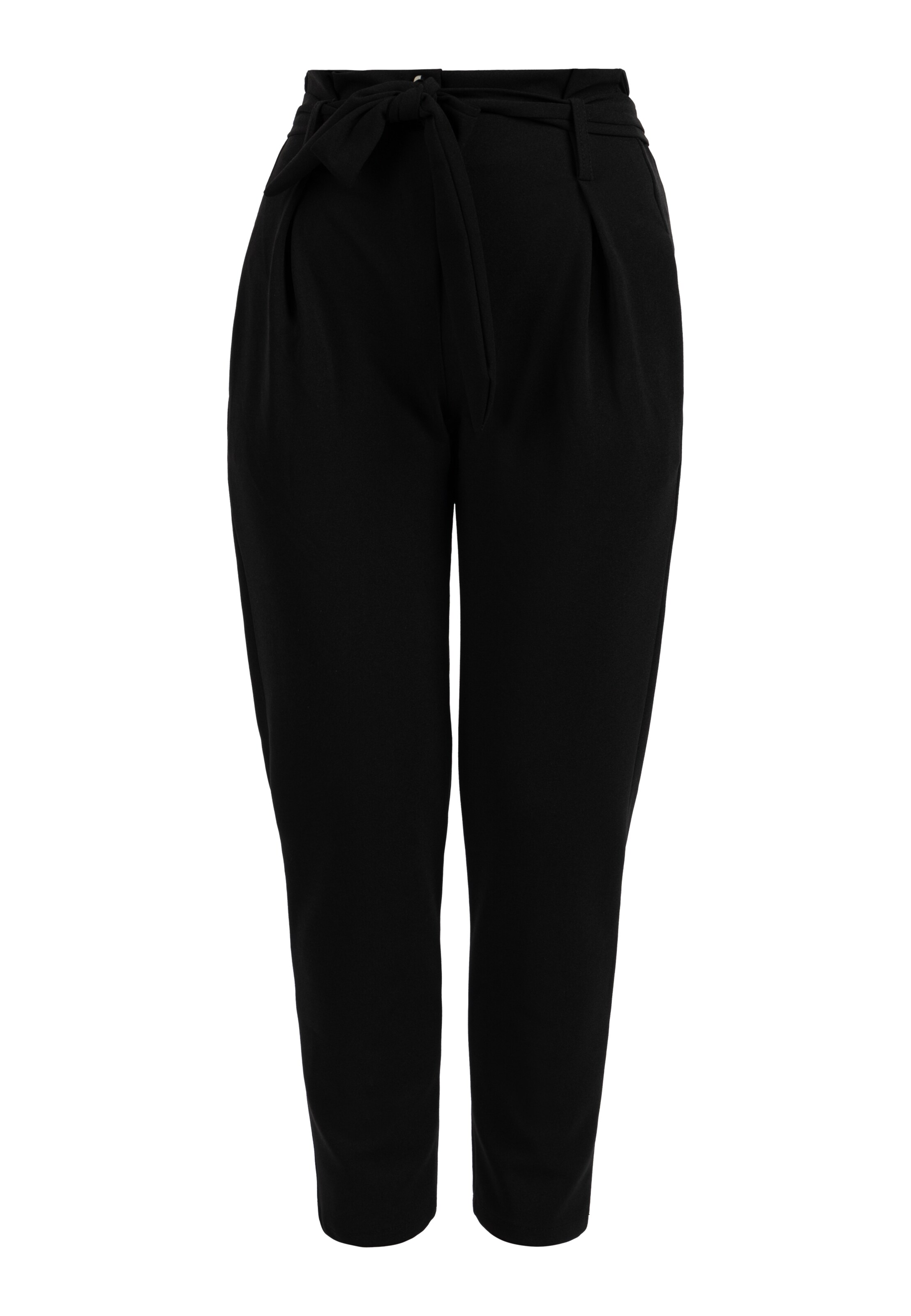 faina - Tapered Pantalón plisado en negro: frente