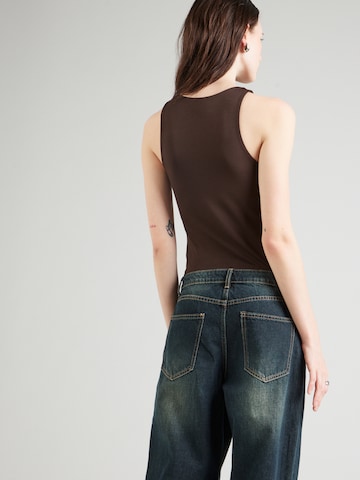 Trendyol Koszula body w kolorze brązowy