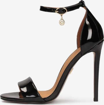 Kazar Sandals in Black: front