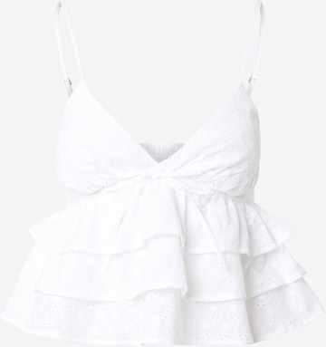 HOLLISTER Top in White: front