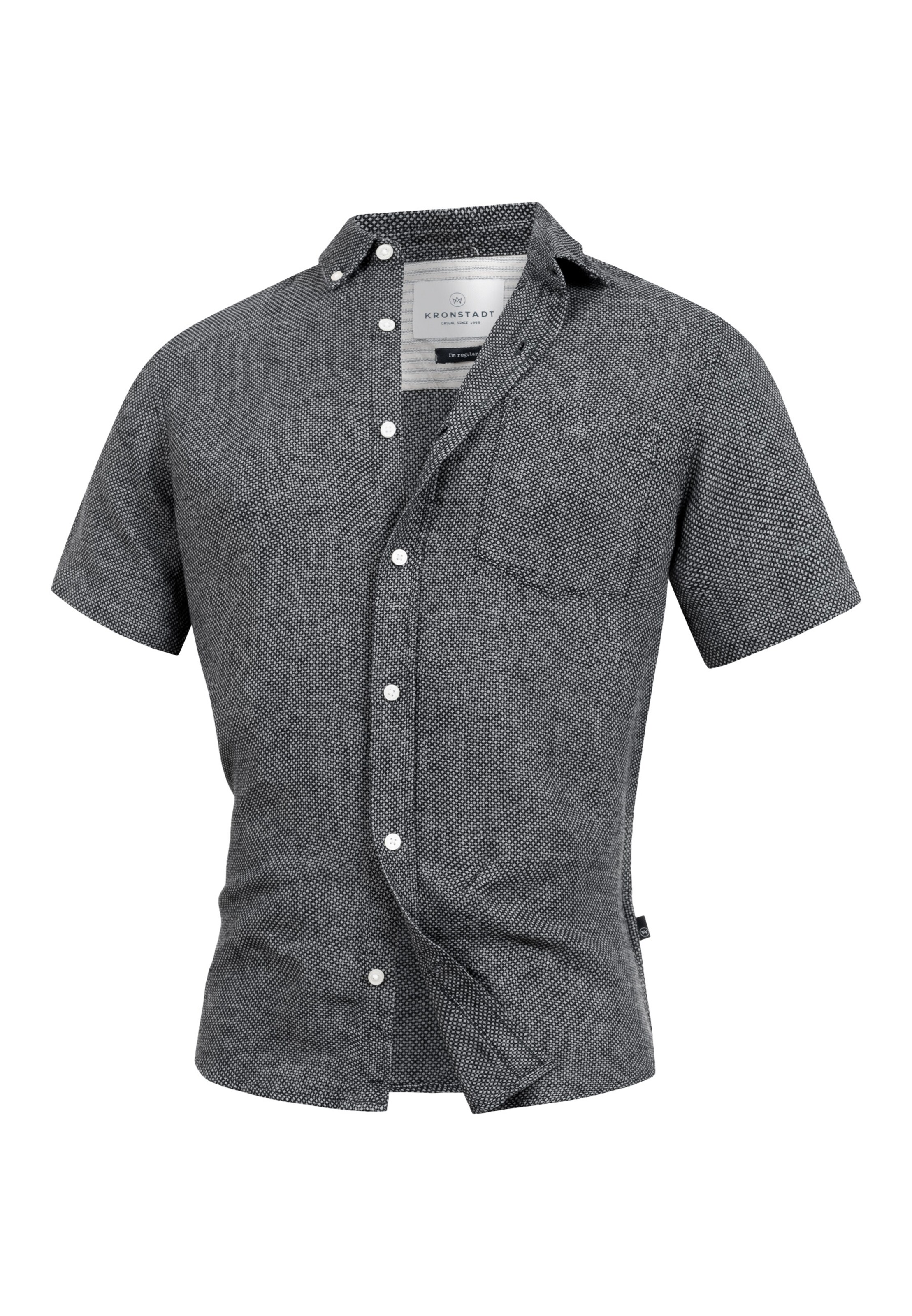 Kronstadt Hemd ' KSGallagher ' in Grau: Vorderseite