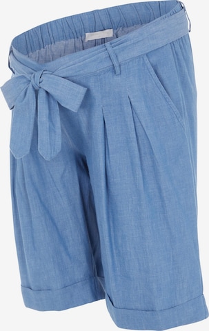 Pantaloni cutați 'Milana' de la MAMALICIOUS pe albastru: față