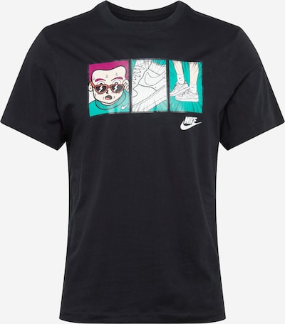Tricou Nike Sportswear pe turcoaz / țiclam / culori mixte / negru / alb, Vizualizare produs