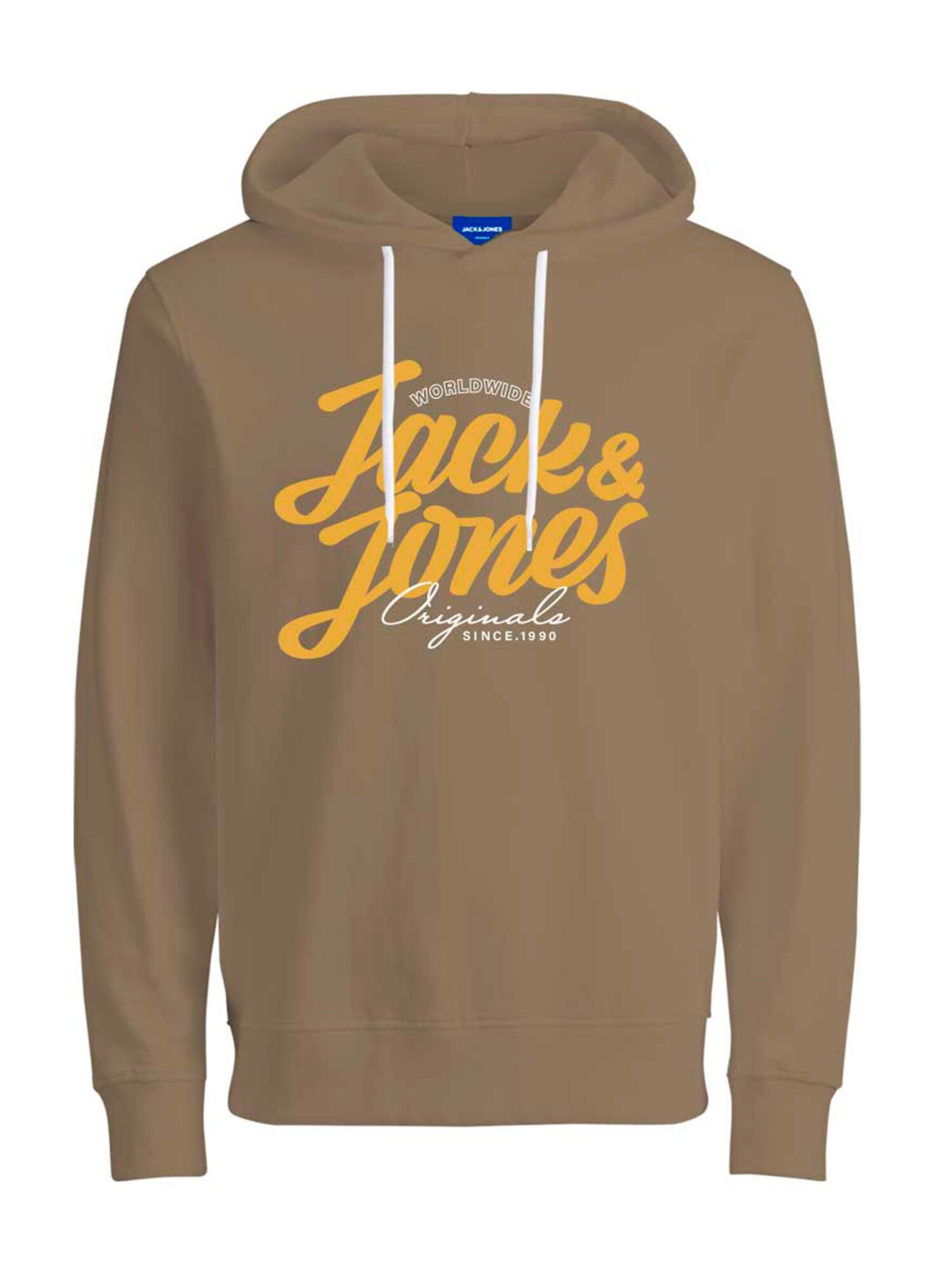 JACK & JONES Sweatshirt 'List' in Brown: front