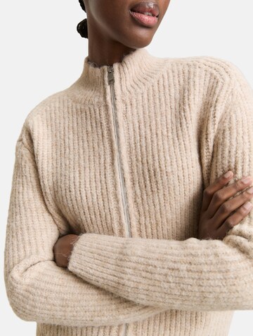 TOM TAILOR DENIM Knit Cardigan in Beige
