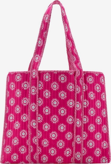 MANGO TEEN Shopper 'Solitob' in fuchsia / weiß, Produktansicht