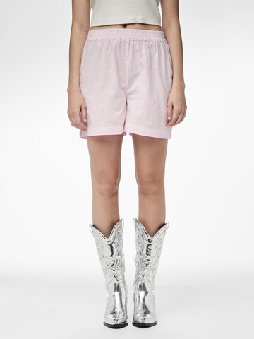 PIECES Regular Broek 'PCEmma' in Roze: voorkant