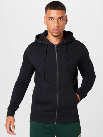 JACK & JONES Sweatjacke 'Star' in Schwarz: predná strana