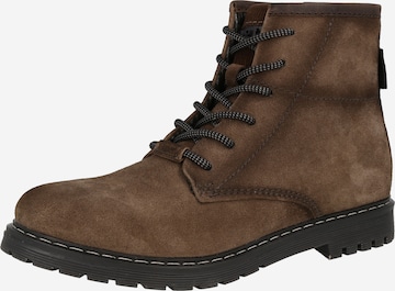 bugatti Lace-Up Boots 'Vaceno' in Brown: front