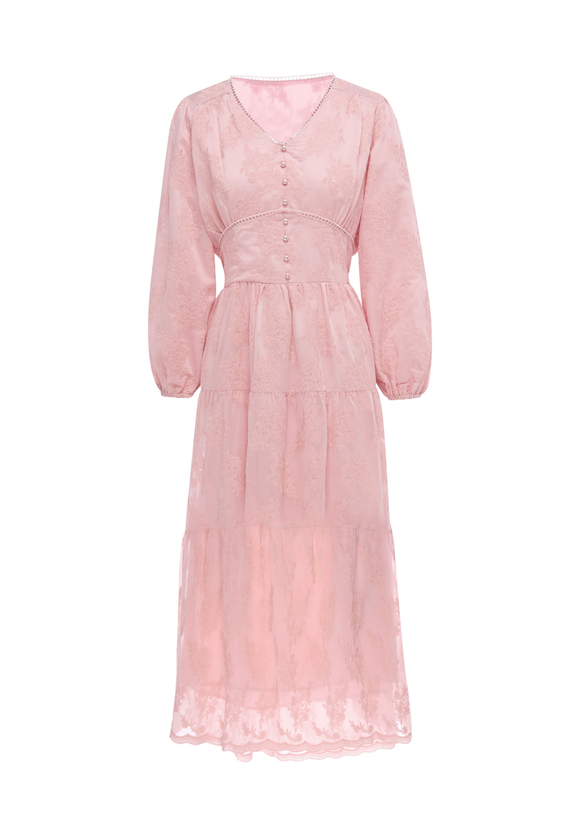 MAIRE - Vestido em rosa: frente
