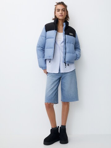 Pull&Bear Winter Jacket in Blue