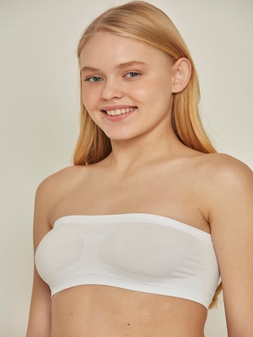 C&City Bandeau Bra in White