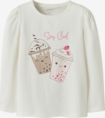 Tricou 'NMFOllia' de la NAME IT pe alb: față