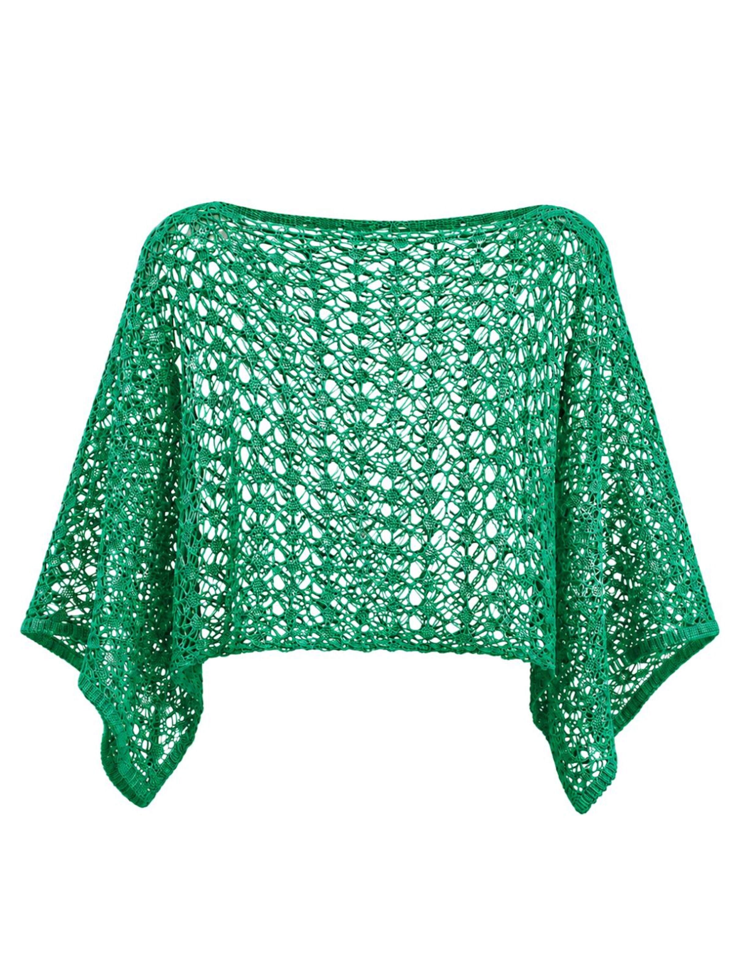 Süel knitwear - Top de punto 'Spider' en verde: frente