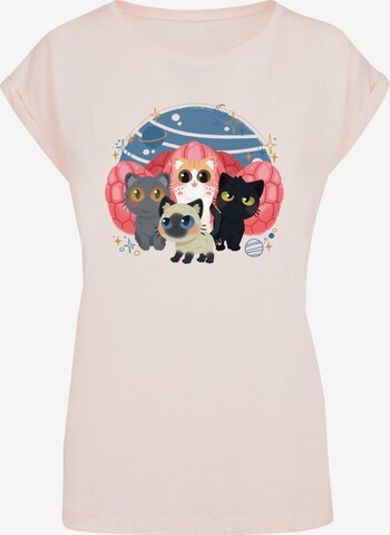 ABSOLUTE CULT T-Shirt 'The Marvels - Flerkittens Chibbi' in Pink: predná strana