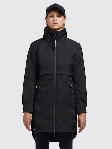 khujo Ανοιξιάτικο και φθινοπωρινό παλτό 'Ariana3' σε μαύρο: μπροστά