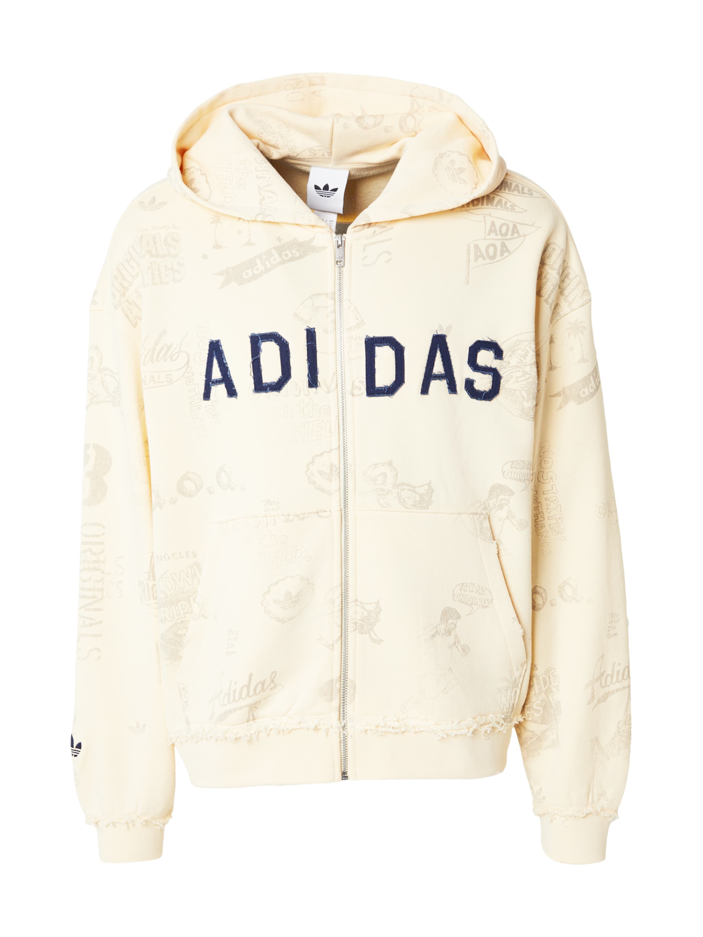 ADIDAS ORIGINALS Ζακέτα φούτερ 'AOA' σε μπεζ: μπροστά