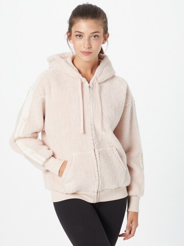 Champion Authentic Athletic Apparel Fleece jas in Roze: voorkant