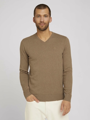 TOM TAILOR Regular Fit Pullover in Braun: predná strana