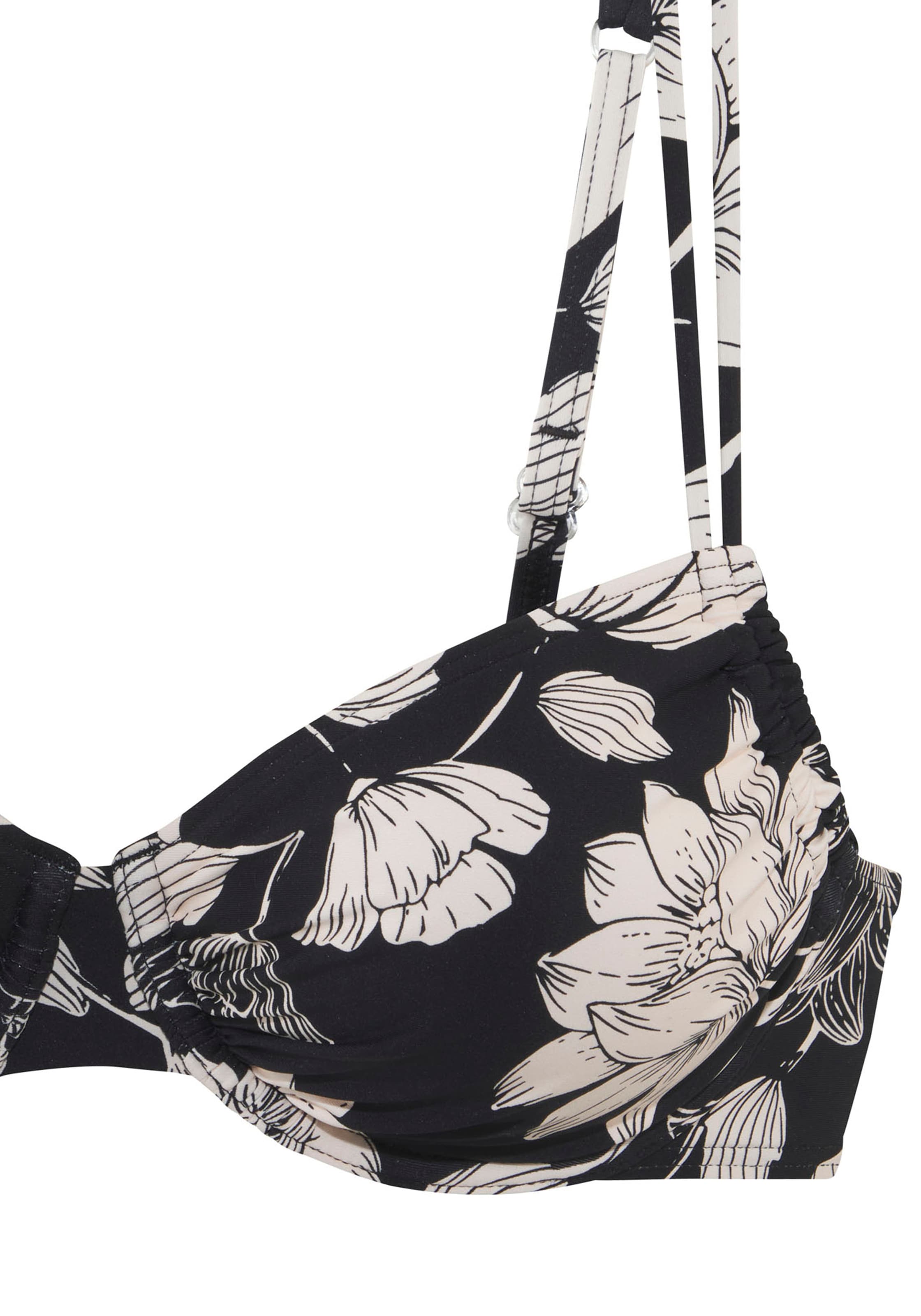 s.Oliver Bandeau Bikini Top 'LM' in Black
