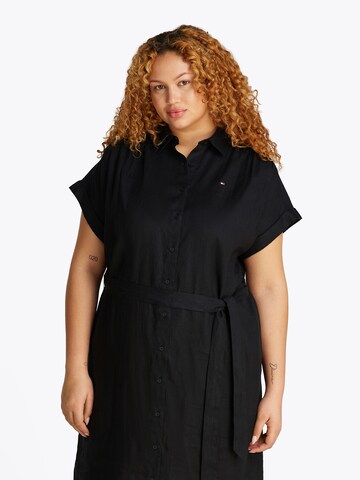 Tommy Hilfiger Curve Shirt dress 'ESS' in Black