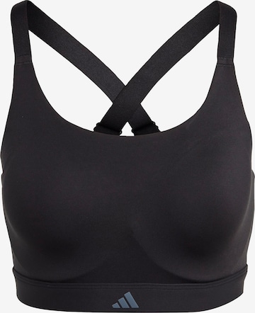 ADIDAS PERFORMANCE High Support Sports Bra 'Tailored Impact Luxe High-Support' in Black: front