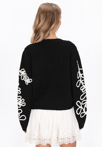 IZIA Gebreid vest in Zwart