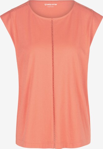 T-shirt Green Cotton en rose : devant