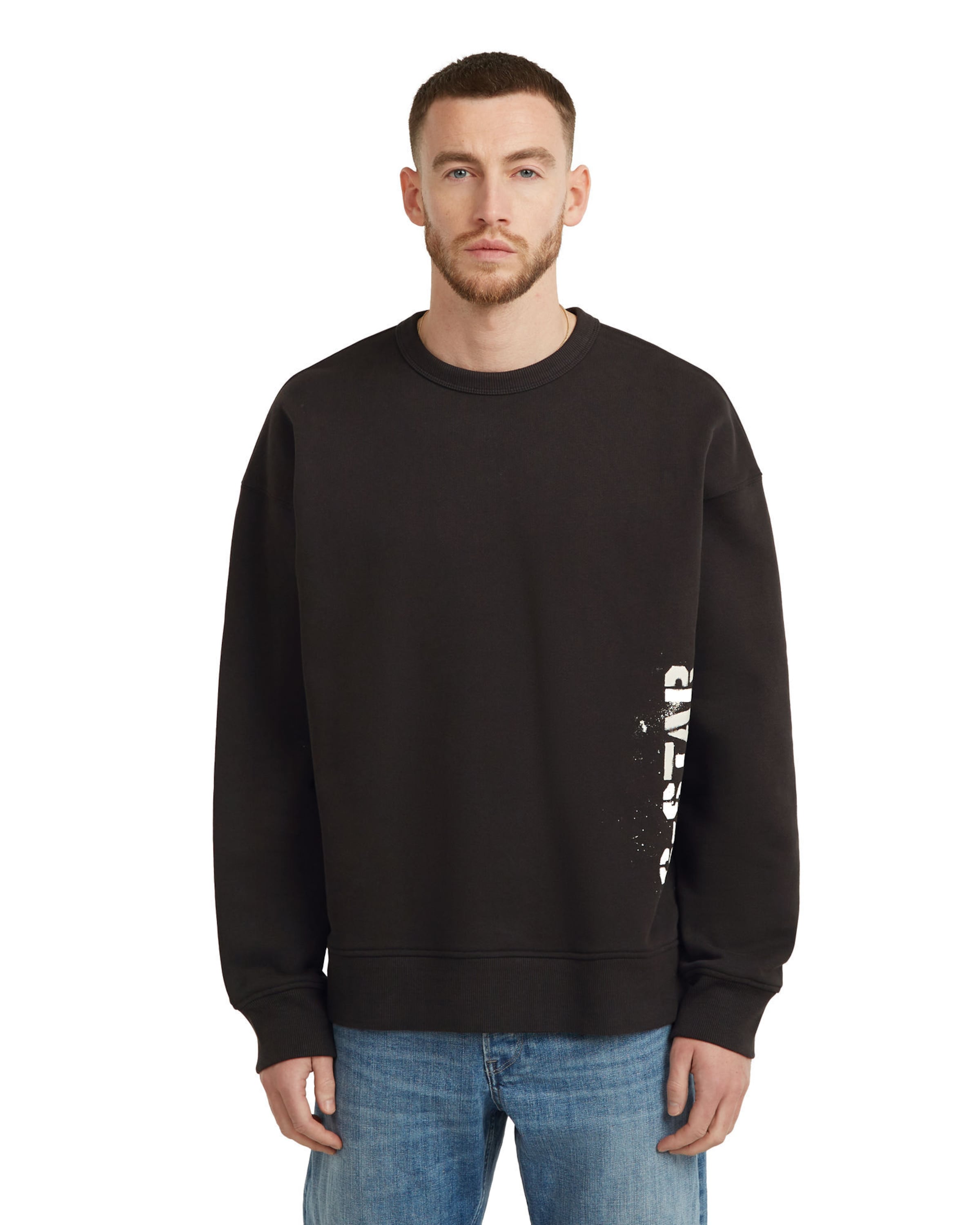G-STAR Sweatshirt in Schwarz: Vorderseite