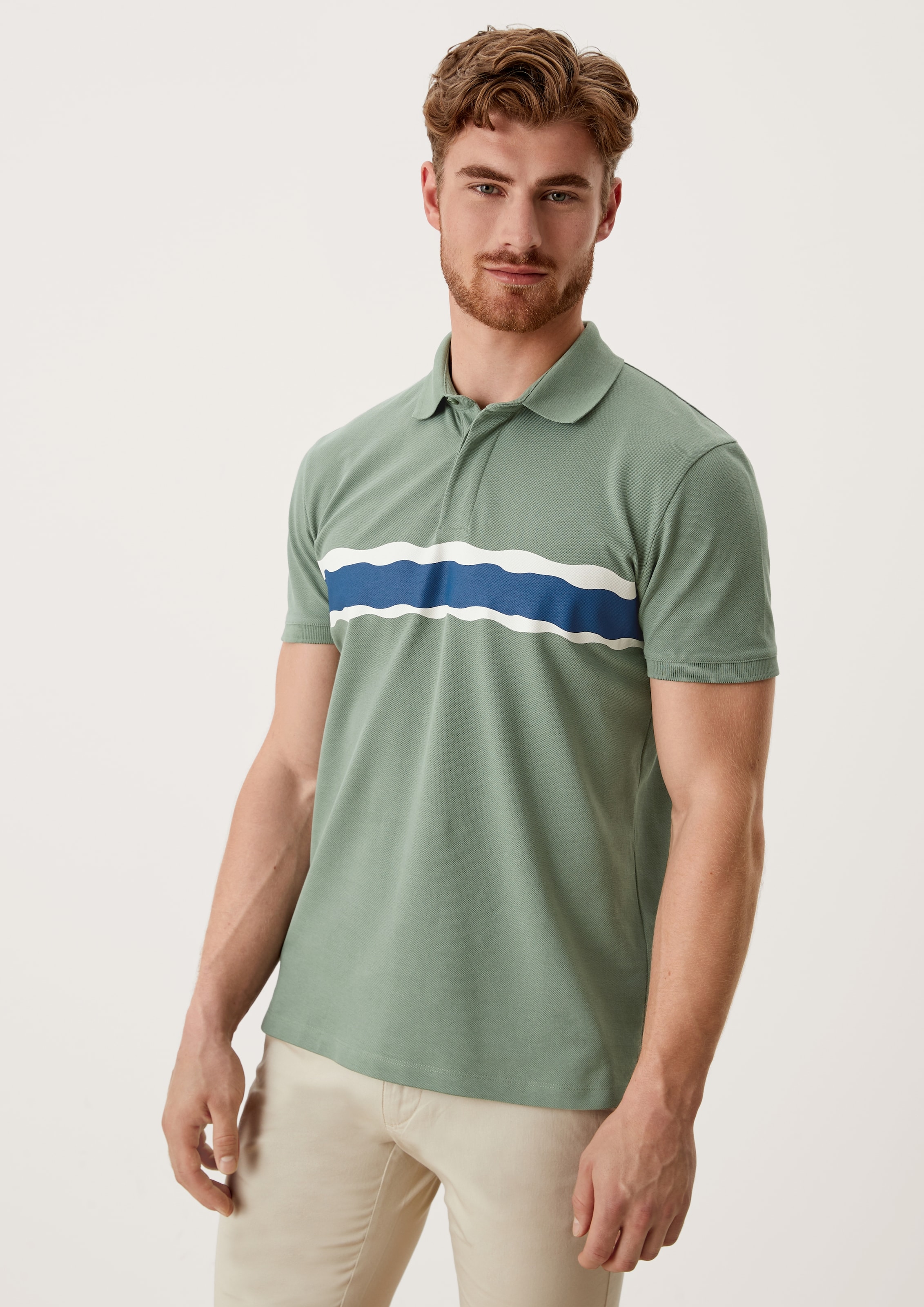 Männer Große Größen s.Oliver Shirt in Khaki - RH92214