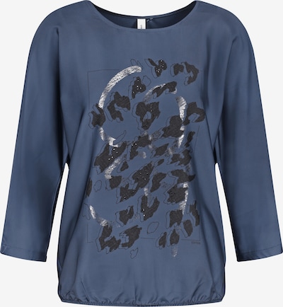 GERRY WEBER T-shirt en bleu fumé / noir / argent, Vue avec produit