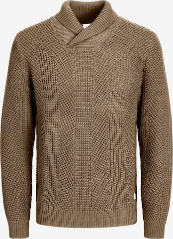 JACK & JONES Sweater 'STANDFORD' in Brown: front