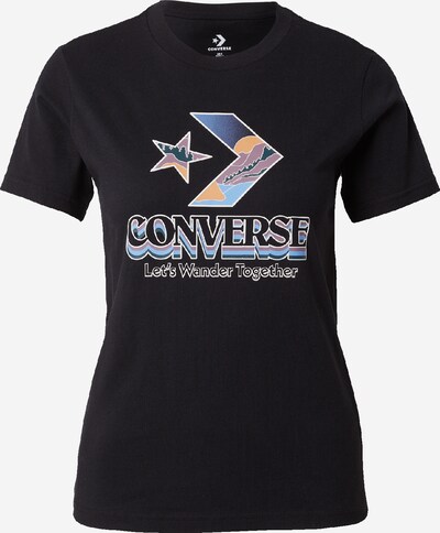 CONVERSE T-Shirt in hellblau / mauve / hellorange / schwarz, Produktansicht