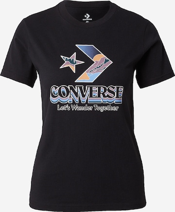 T-shirt CONVERSE en noir : devant