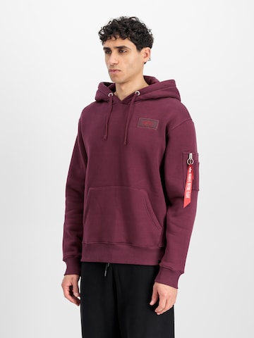 ALPHA INDUSTRIES - Pullover 'Backprint' em vermelho