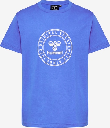 Hummel Λειτουργικό μπλουζάκι 'Tres' σε μπλε: μπροστά