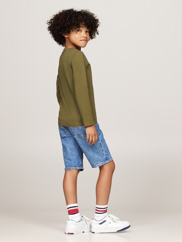 TOMMY HILFIGER Majica 'ESSENTIAL' | zelena barva