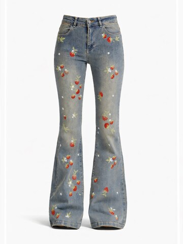 IT'S BASIC Flared Jeans 'Flare Mid Rise Jeans' in Blauw: voorkant